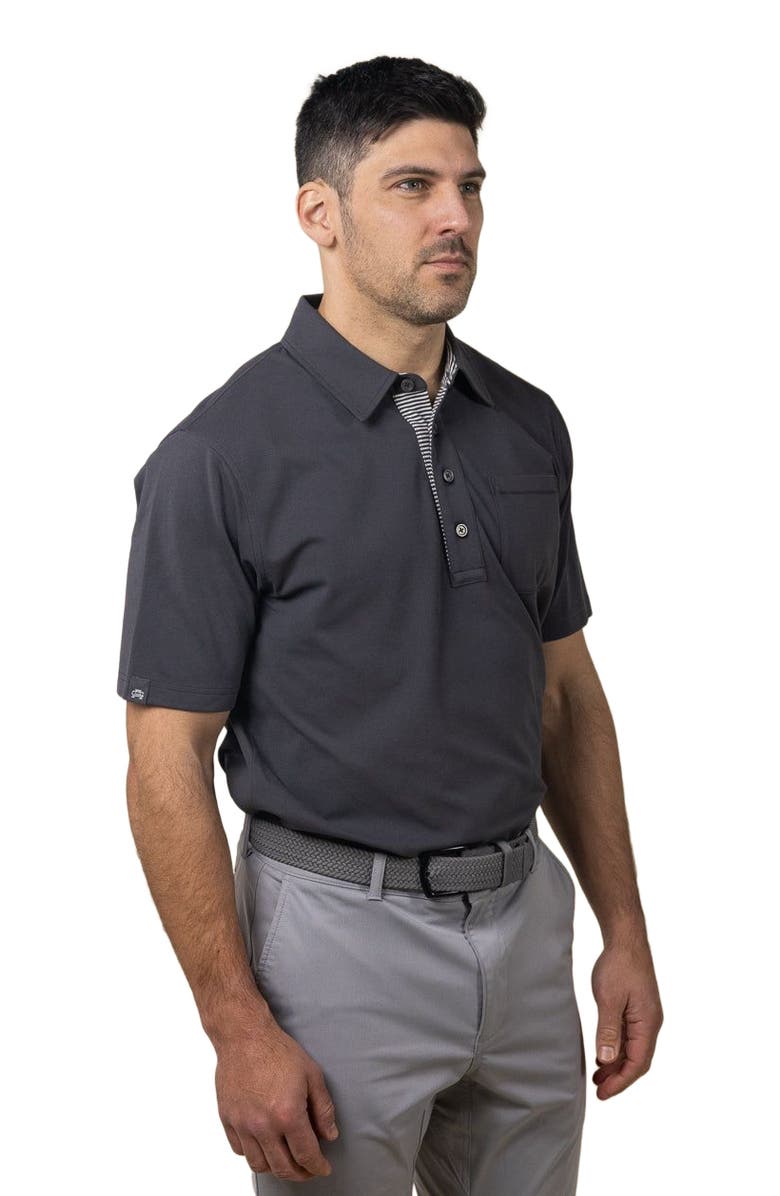 ASHWORTH GOLF Uppers Polo, Alternate, color, Asphalt