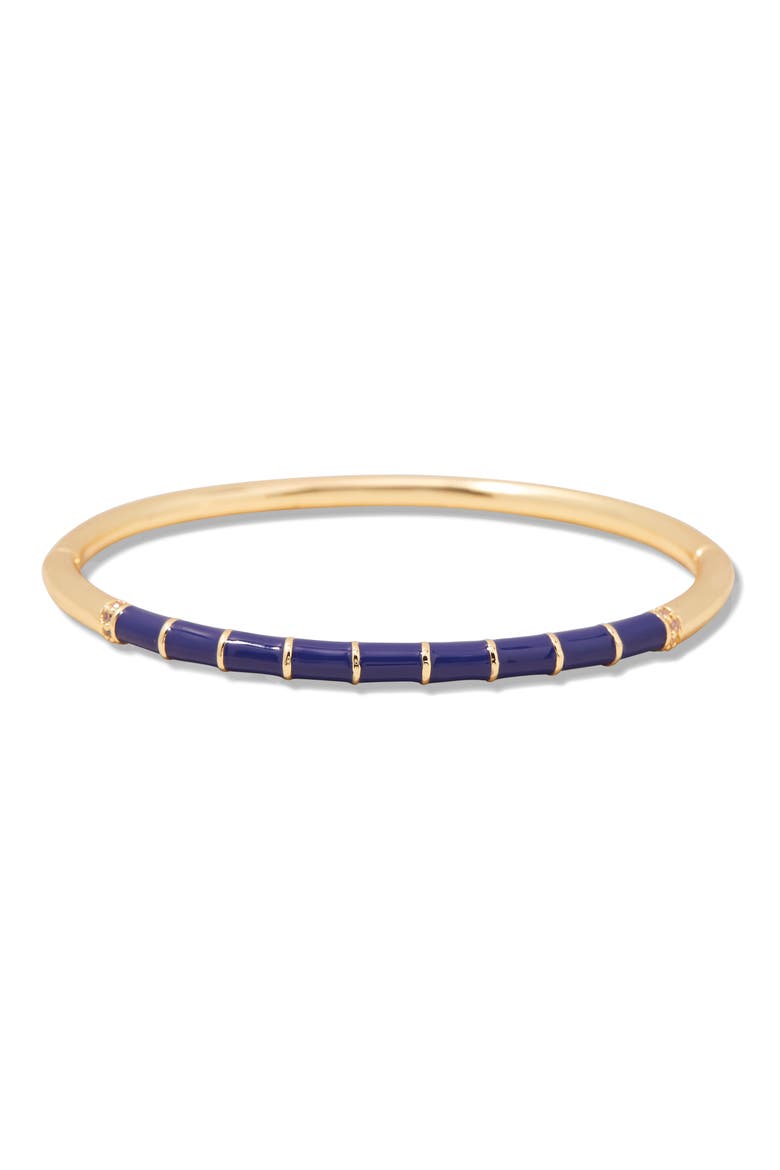 Newport Enamel Bangle, Main, color, GOLD/ NAVY