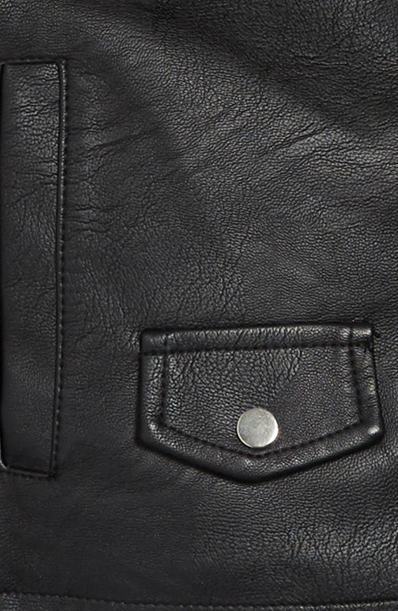 Bernardo Faux Leather Moto Jacket, Alternate, color, 