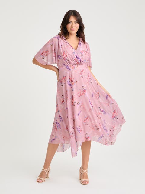 Julie Floral Hanky Hem Dress