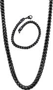 Adornia Men's Wheat Chain Necklace & Bracelet Set
