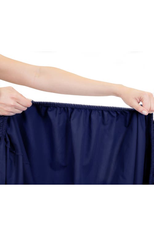 Modern Living Cotton Sateen Sheet Set In Evening Blue