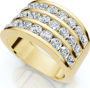 Bliss Diamond Men's 2.70Ct Diamond Anniversary Wedding Ring Gold Lab Grown