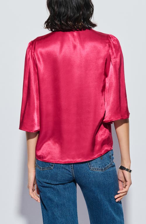 Nation Ltd Mel V-neck Top In Raspberry In Raspberry Jam
