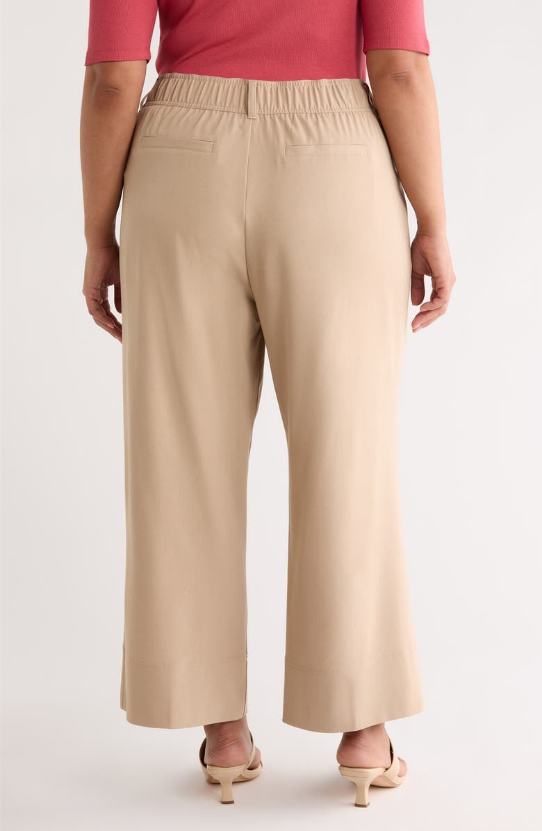 Liverpool Los Angeles Pleated High Waist Ankle Wide Leg Pants, Alternate, color, Cappuccino