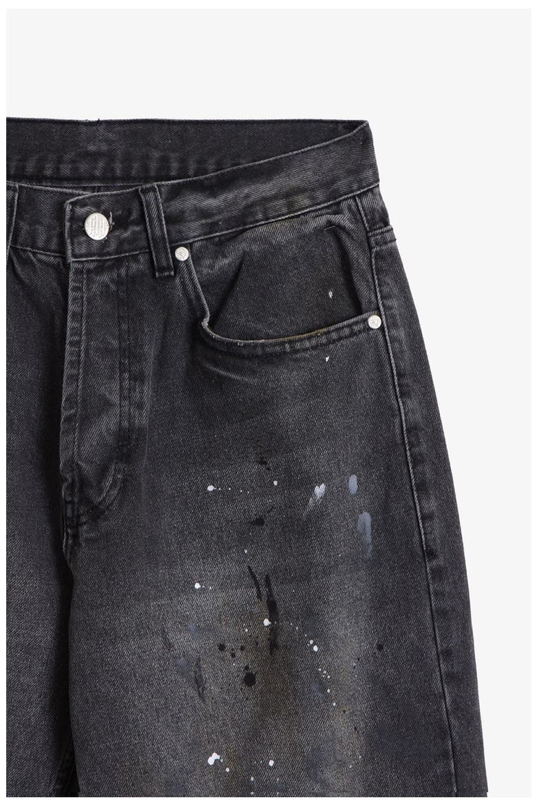 G04 Painted Straight Leg Jeans, Alternate, color, WASHED BLACK