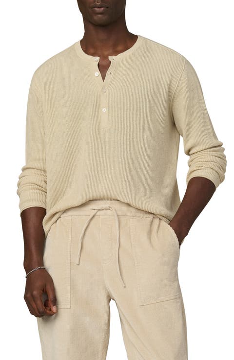 Cotton & Linen Henley Sweater
