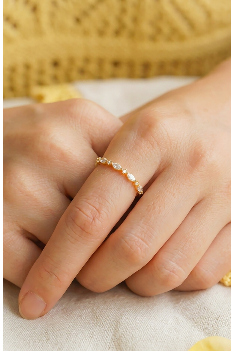 Marquis Gemstone Stacking Ring, Alternate, color, Gold