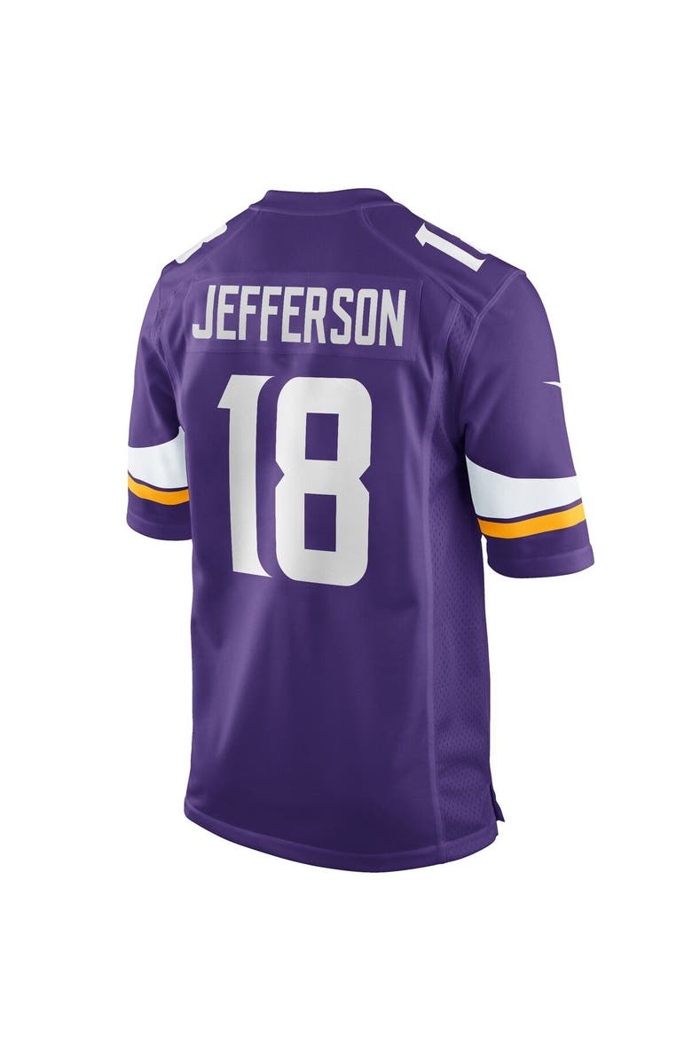 Nike Men's Nike Justin Jefferson Purple Minnesota Vikings Player Game Jersey, Alternate, color, Purple