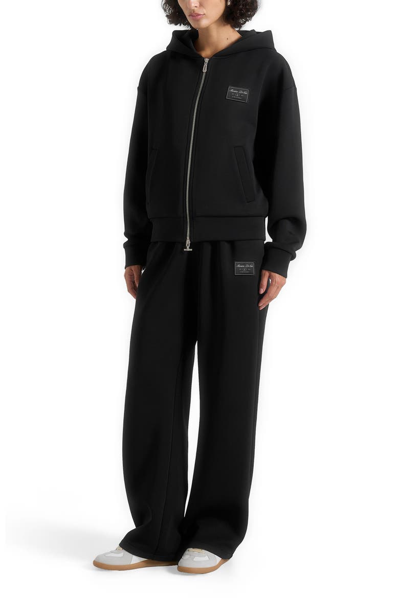 Avery Unisex Neoprene Relaxed fit Sweatpants, Alternate, color, Black