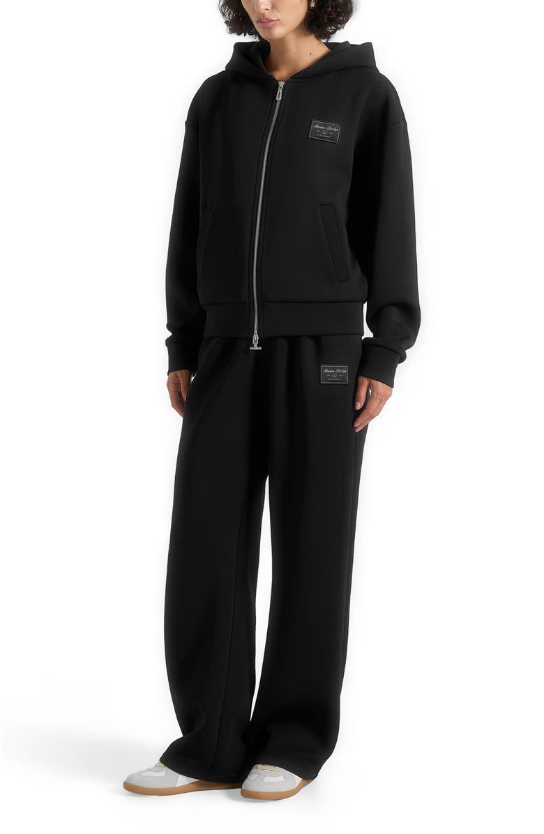 Manière De Voir Avery Unisex Neoprene Relaxed fit Sweatpants, Alternate, color, Black