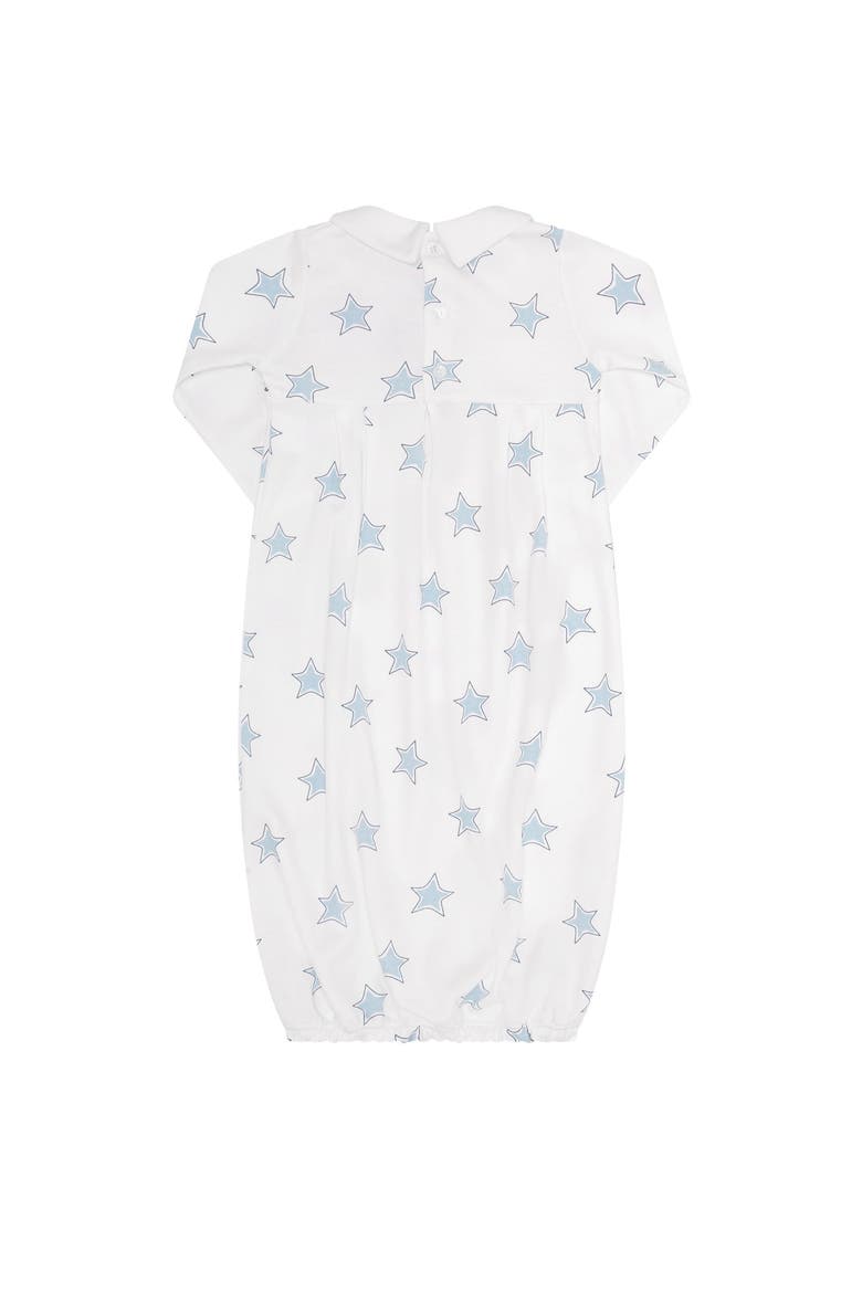 Blue Stars Print Smocked Gown - Baby, Alternate, color, Blue