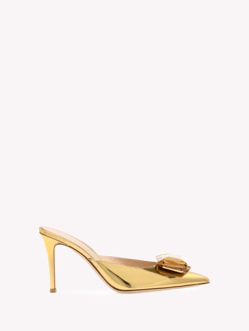 Gianvito Rossi Jaipur 85mm Metallic Mules In Gold