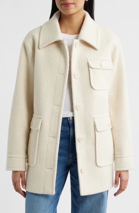 Bouclé Shirt Jacket