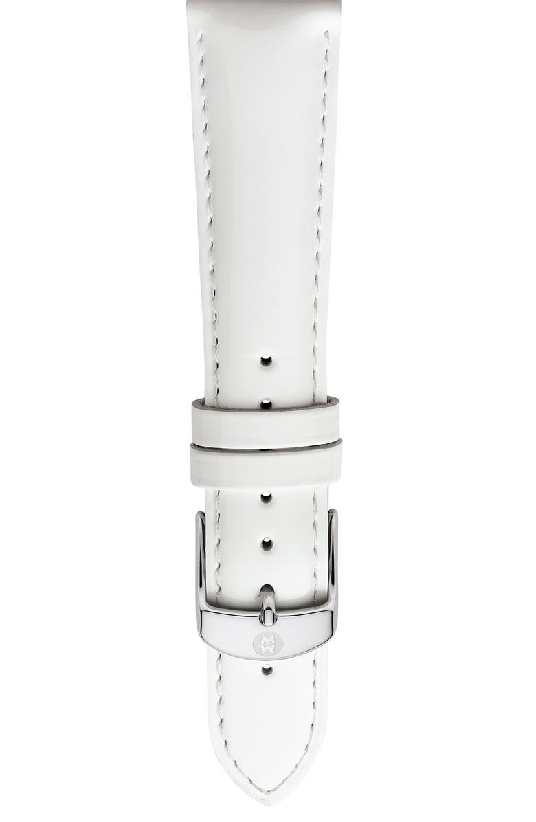 MICHELE 20mm Patent Leather Watch Strap, Main, color, 