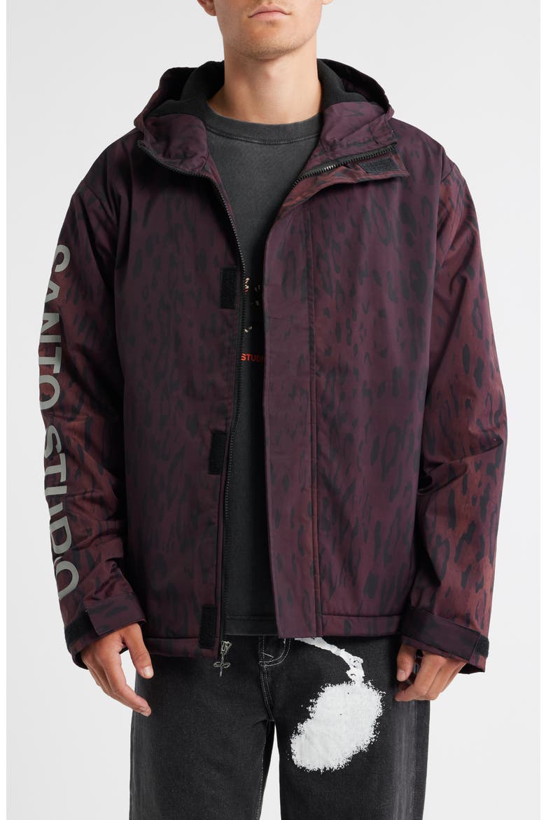 Preda Hooded Snowboard Jacket, Main, color, BROWN