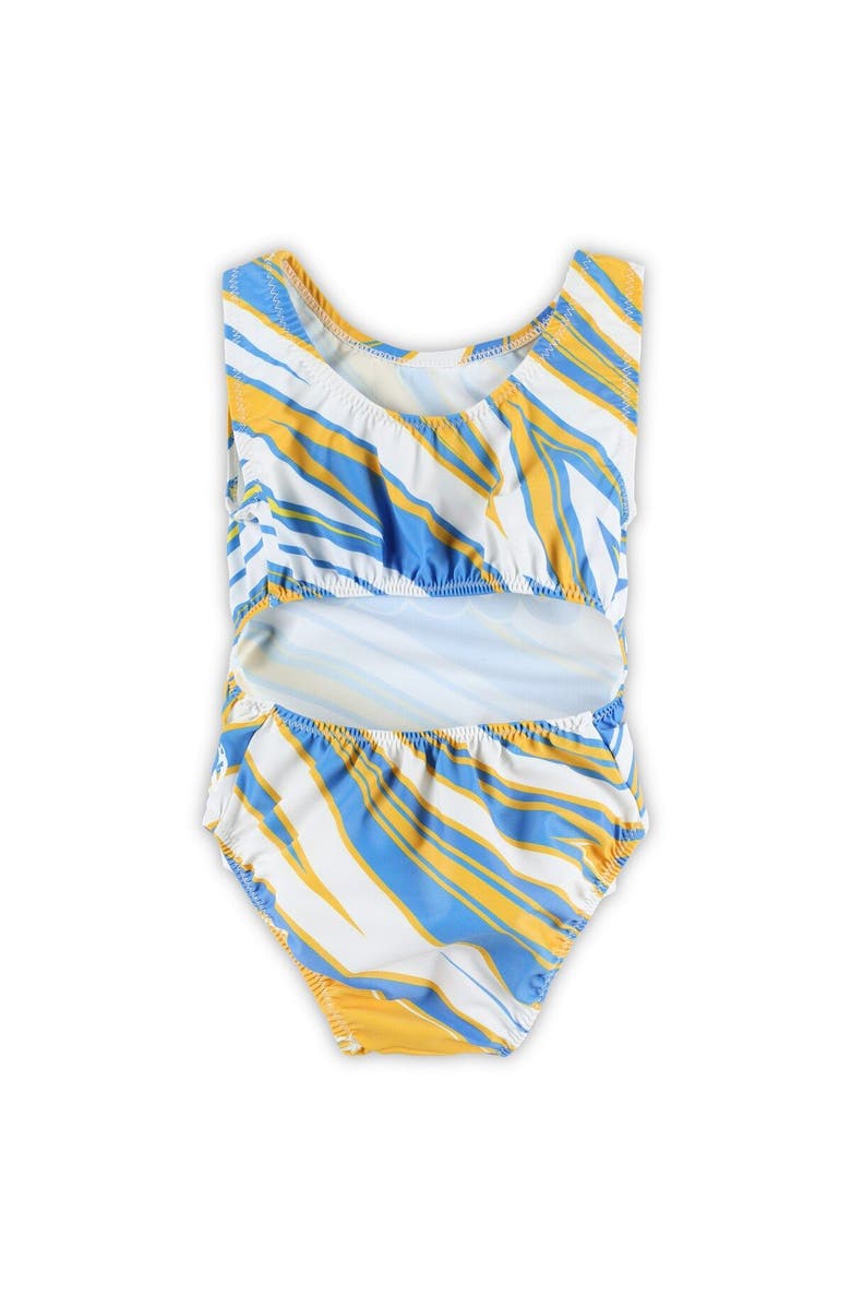 FOXYS LEOTARDS Girls Youth White UCLA Bruins Burst Leotard, Alternate, color,