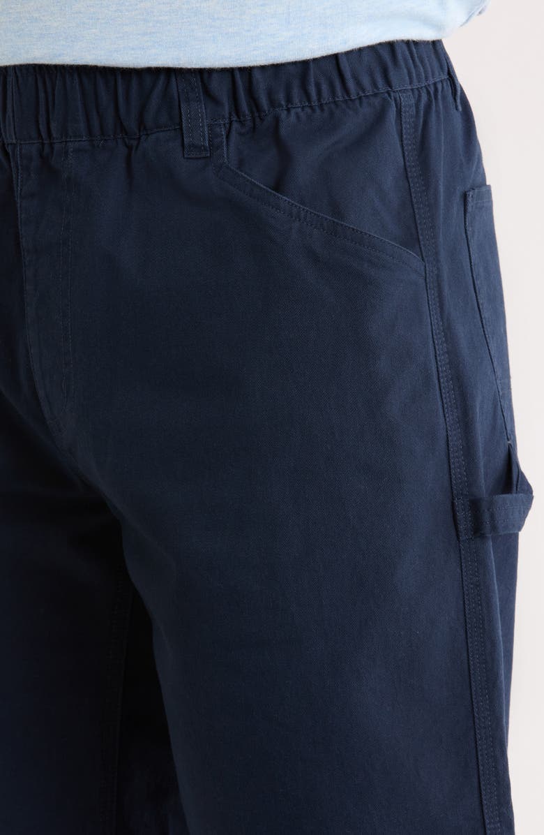 RVCA Americana Elastic Waist Stretch Cotton Carpenter Shorts, Alternate, color, Navy Marine