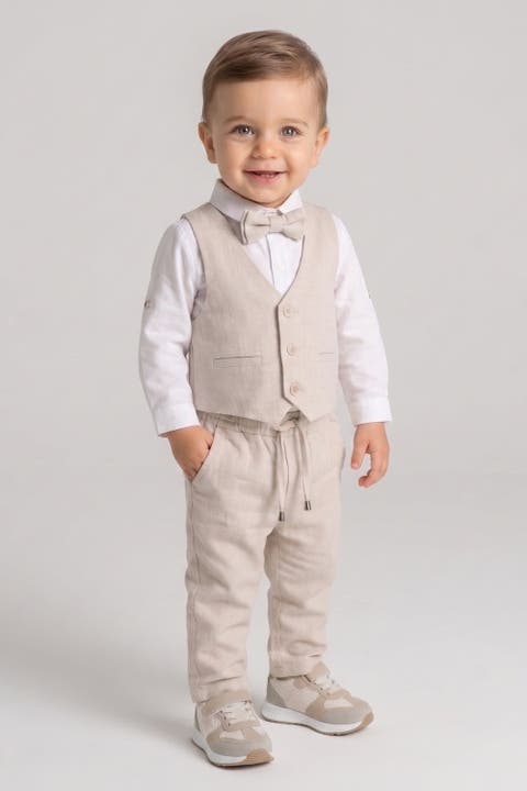 Davin Baby Boys’ Vest & Bow Tie Suit Set