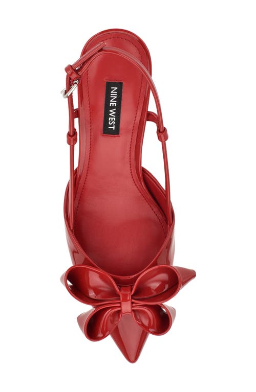 Nine West Raska Slingback Pointed Toe Pump In Red
