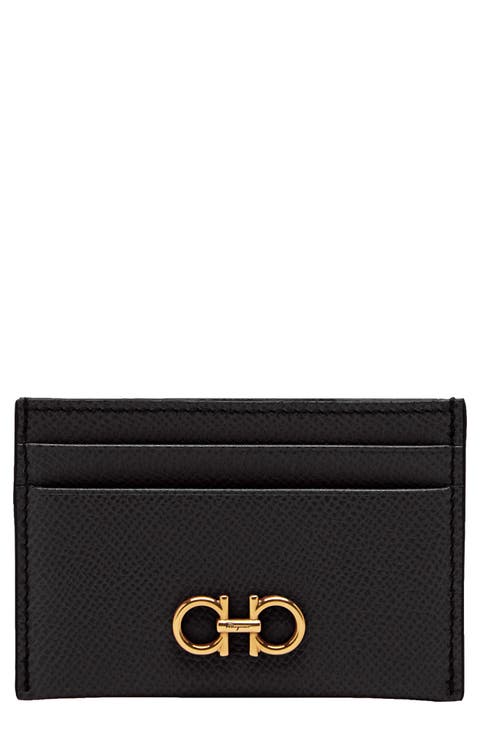 Gancini Leather Card Case