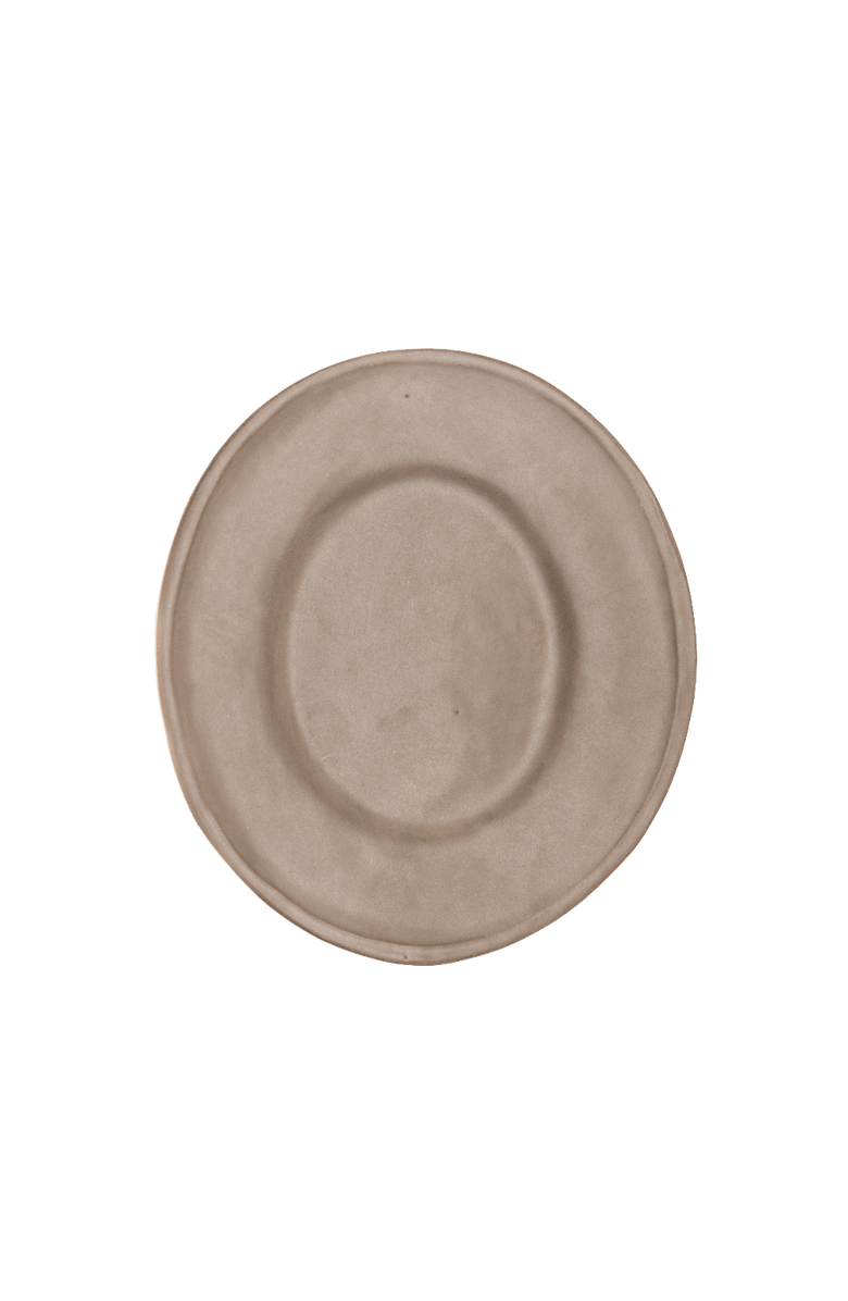 Une Vie Nomade Earth Oval Dinner Plate - Set of 4, Main, color, Brown