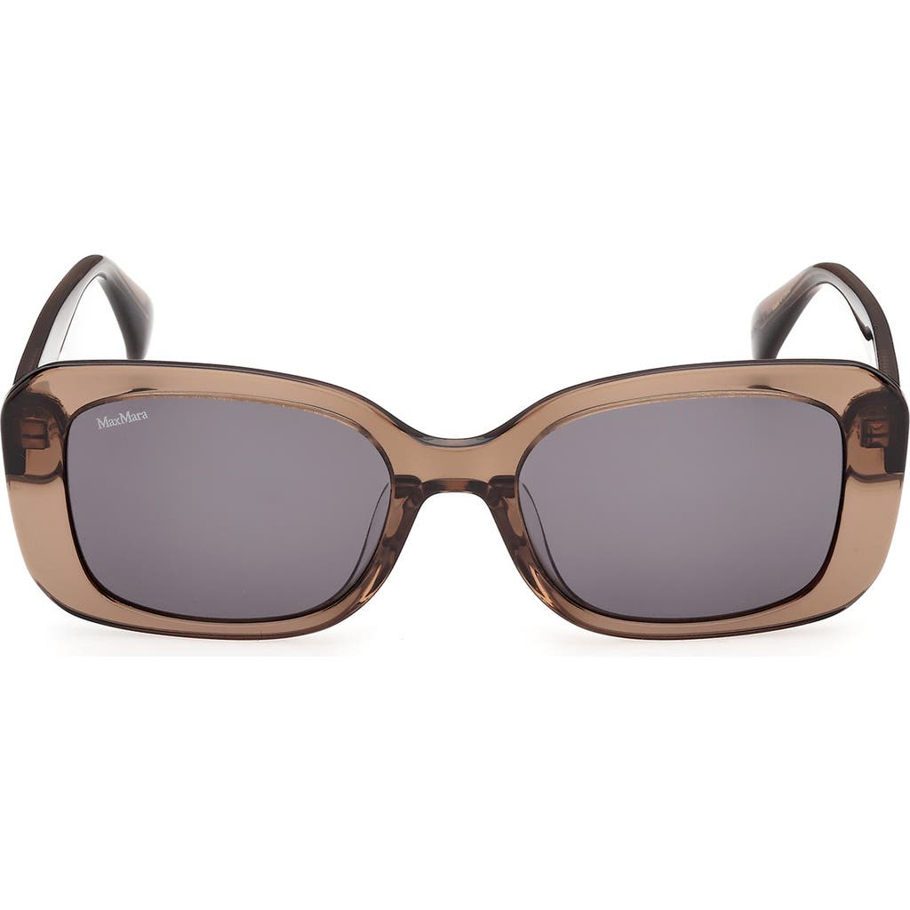 Max Mara 54mm Rectangular Sunglasses In Brown