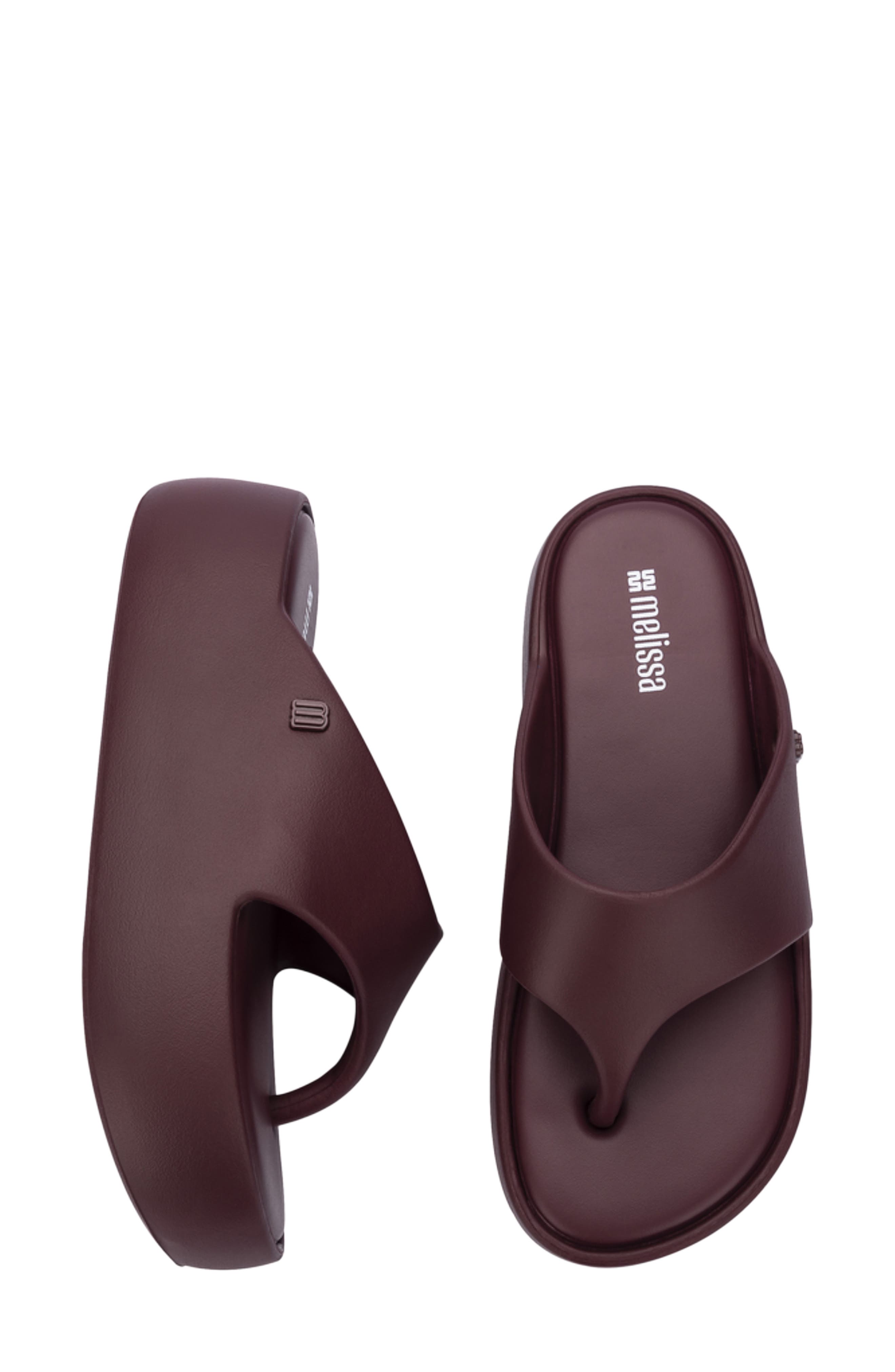 Free Platform Flip Flop, Alternate, color, BURGUNDY