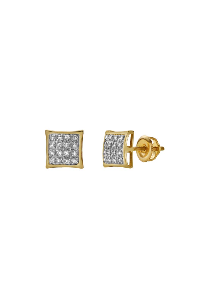 Raiva 10K Yellow Gold Diamond Unisex Earrings - 0.05 Cts, Main, color, 10K Yellow Gold
