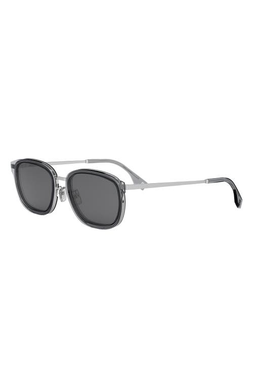 Fendi Travel 55mm Oval Sunglasses In Grey/other/smoke
