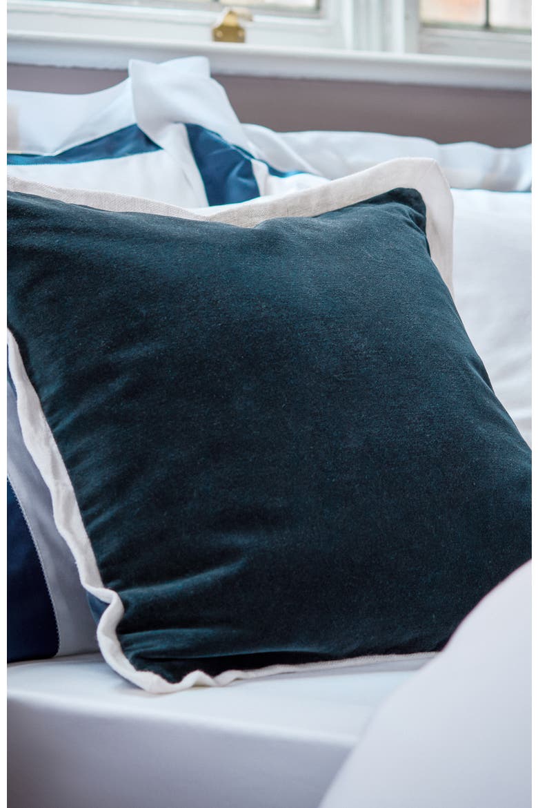 Eltham Luxury Velvet Cotton Cushion, Alternate, color, Navy