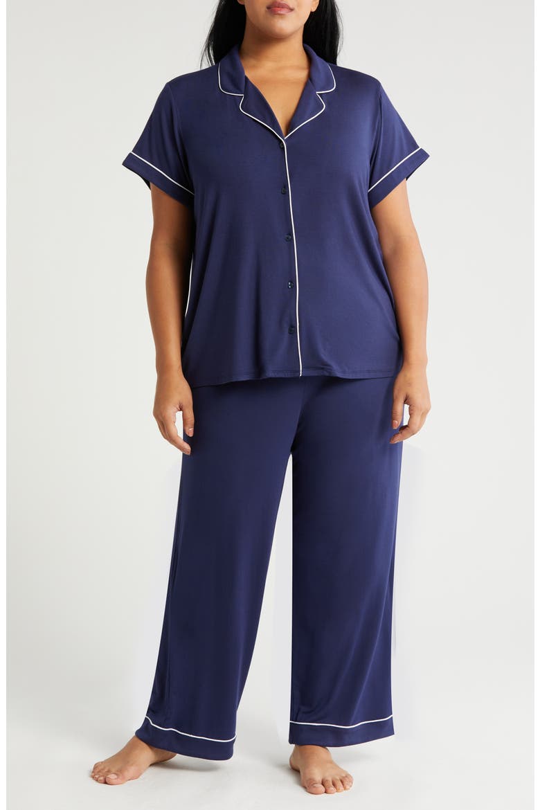 Moonlight Eco Crop Pajamas, Main, color, NAVY PEACOAT