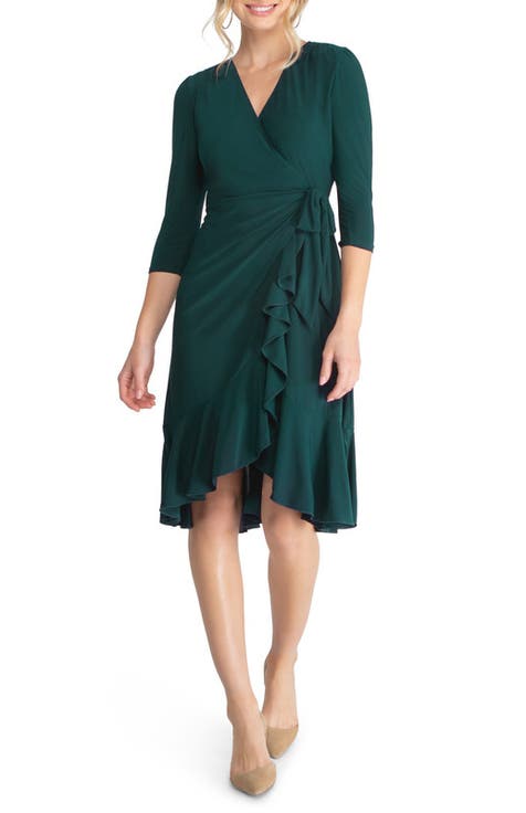 Whimsy Midi Wrap Dress