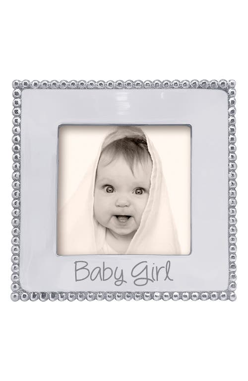 Mariposa Beaded Baby Girl Recycled Aluminum Picture Frame in Silver  product