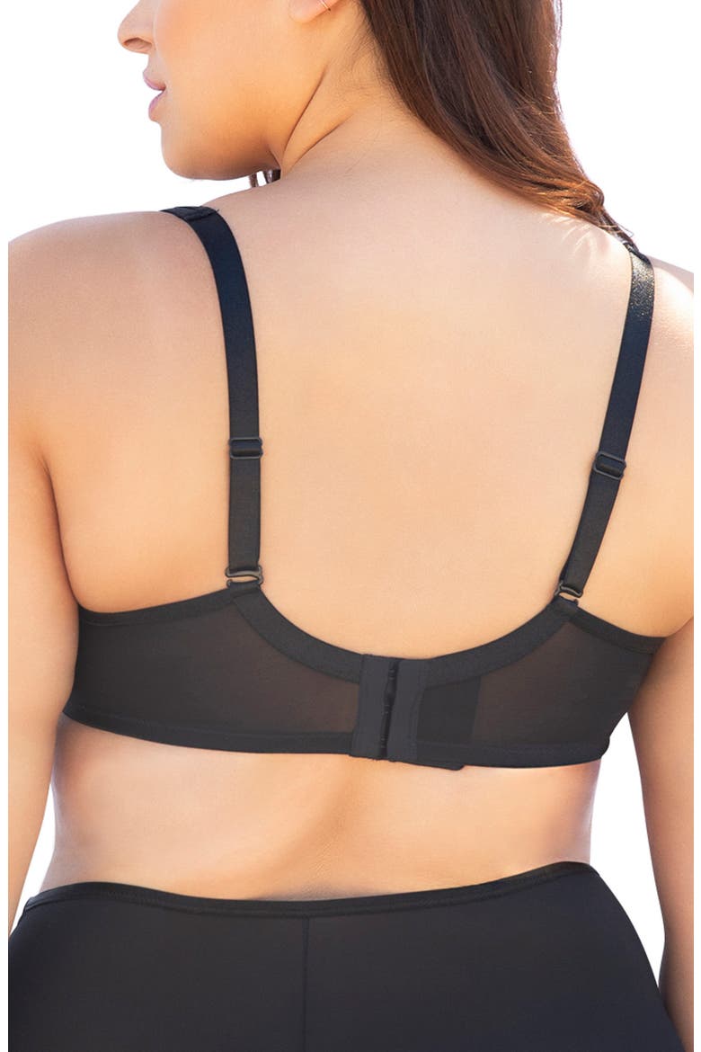 High Apex Diamond Net Underwire Bra, Alternate, color, BLACK