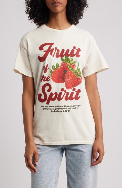 Strawberry Cotton Graphic T-Shirt