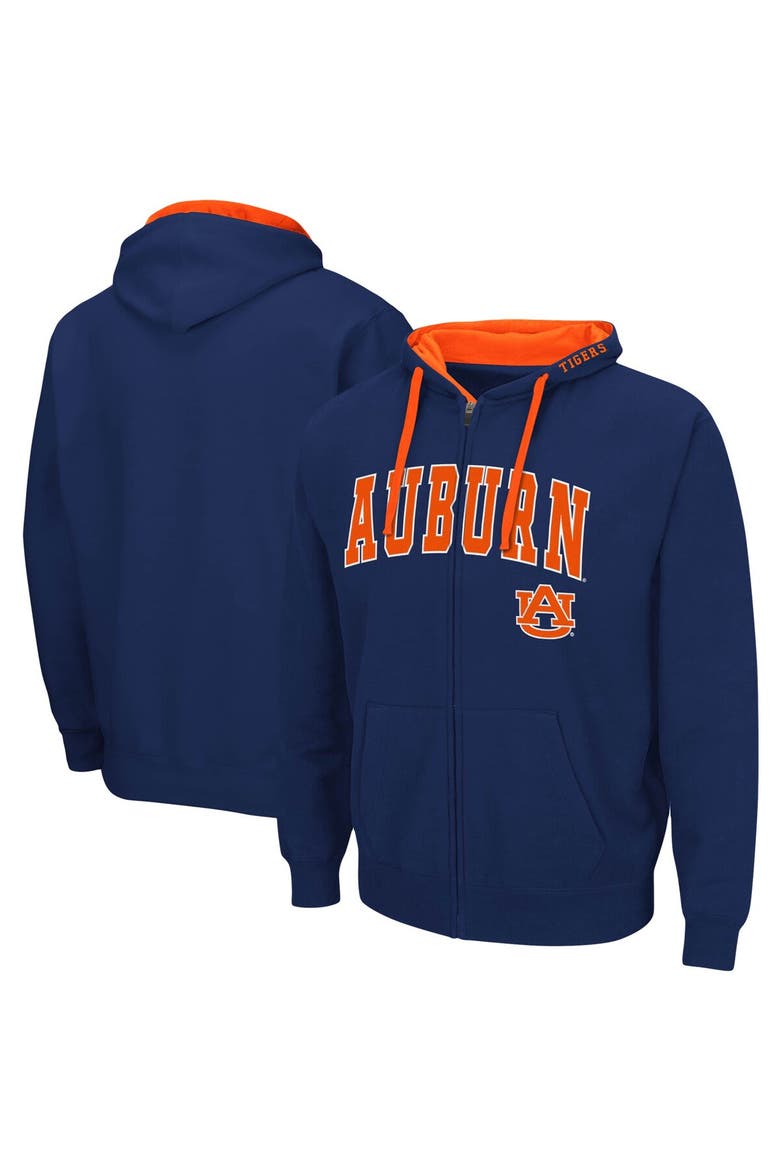 Men's Colosseum Navy Auburn Tigers Big & Tall Full-Zip Hoodie, Main, color, Navy