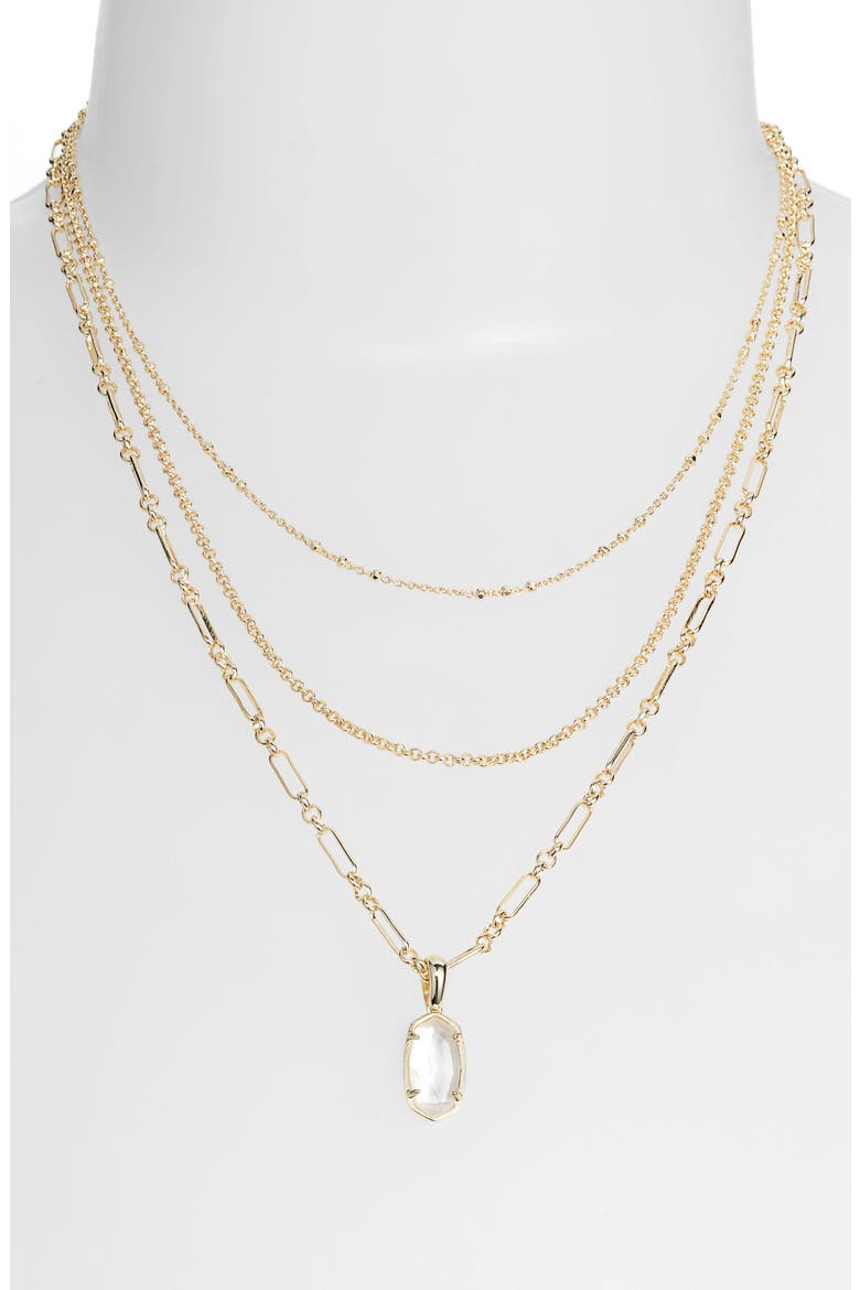 Ellie Layered Necklace, Alternate, color, GOLD IVORY MOP