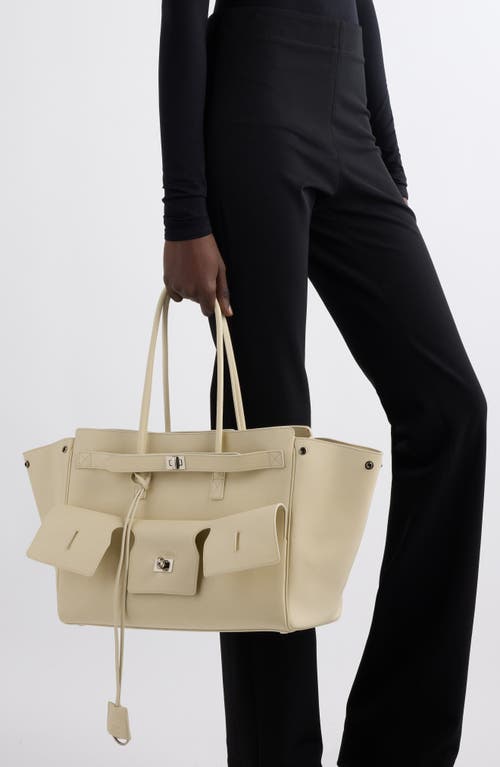 Balenciaga Medium Bel Air Calfskin Leather Tote In 9723 Soya