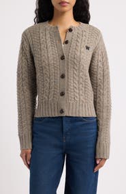 ROWING BLAZERS Donegal Wool Cable Knit Cardigan