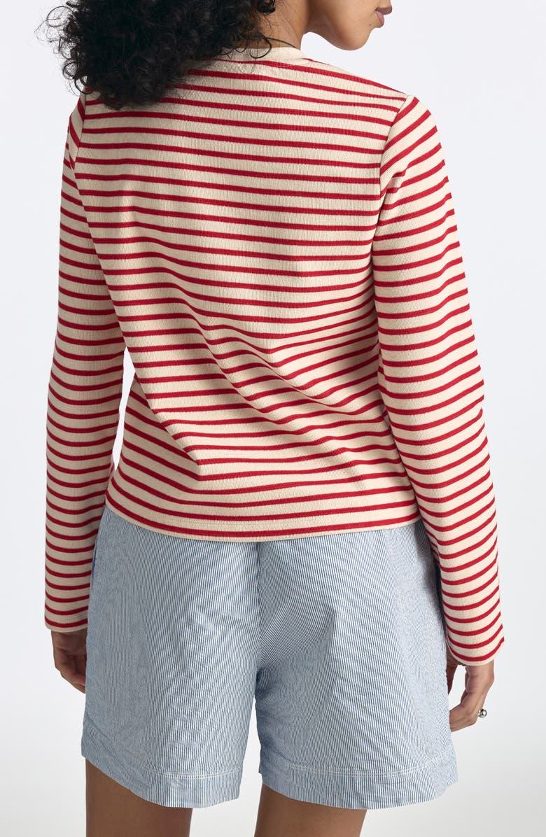 Brooklyn Industries Goji Long Sleeve T-Shirt, Alternate, color, Goji Berry Stripe