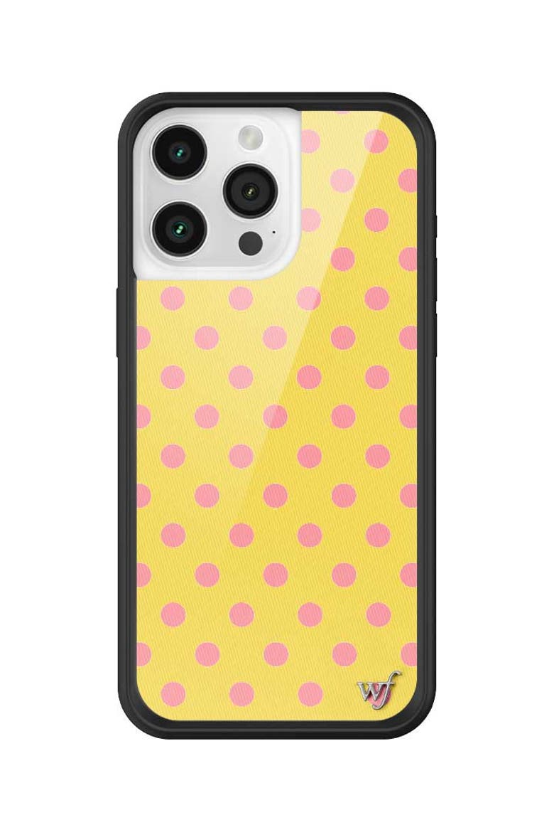 Polka Dot | Yellow and Pink iPhone Case, Alternate, color, Yellow