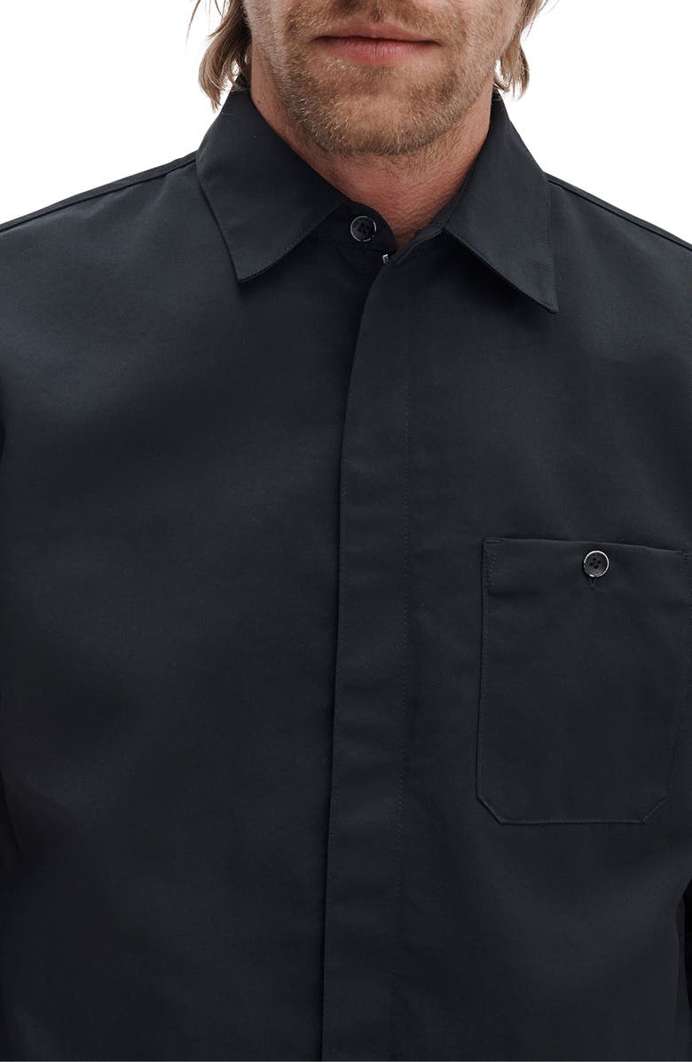 rag & bone Karl Zip Shirt Jacket, Alternate, color, Black