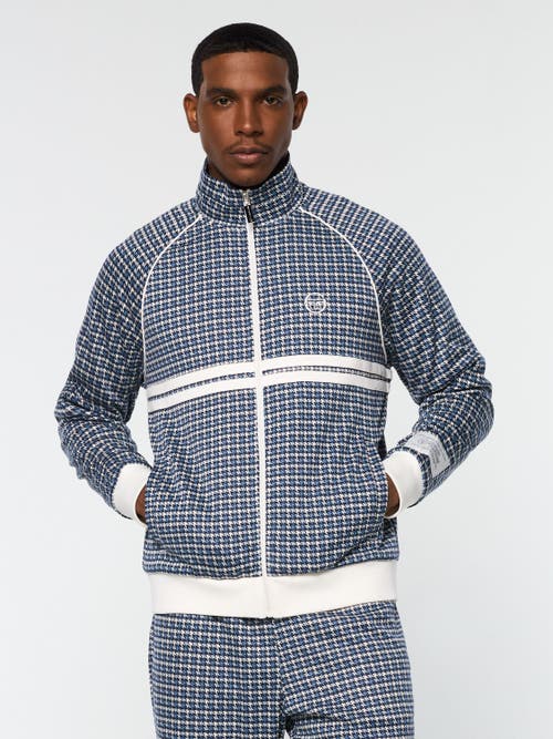 Sergio Tacchini Dallas Houndstooth Track Jacket In Blue