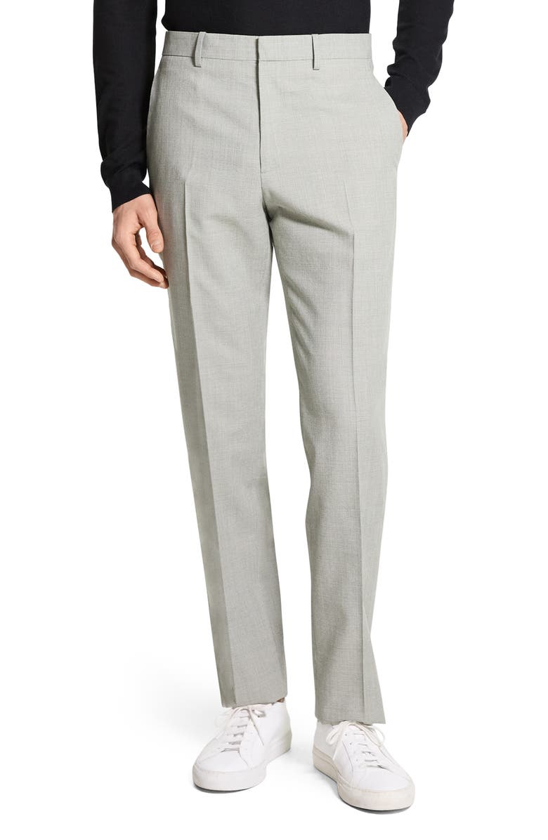 Theory Mayer Soft Tailored Straight Leg Dress Pants, Main, color, Greenstone