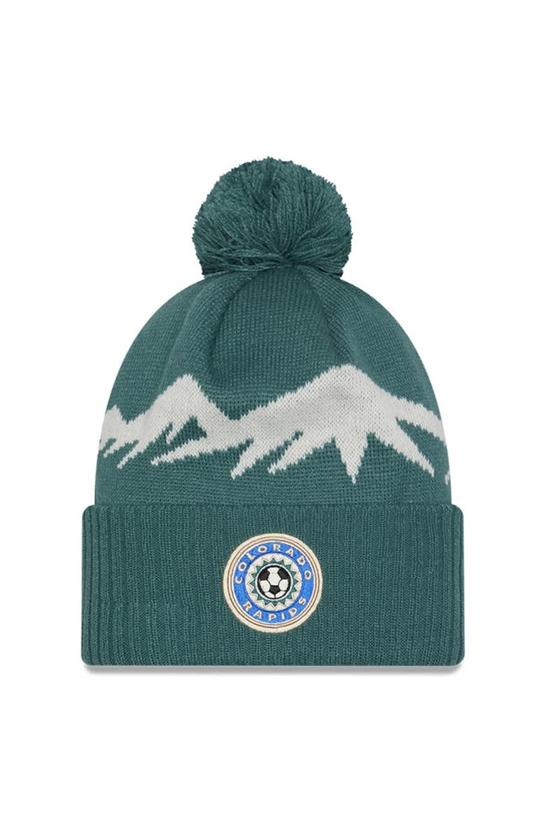 New Era Men's New Era  Green Colorado Rapids 2025 Jersey Hook Cuffed Knit Hat With Pom, Main, color, Green