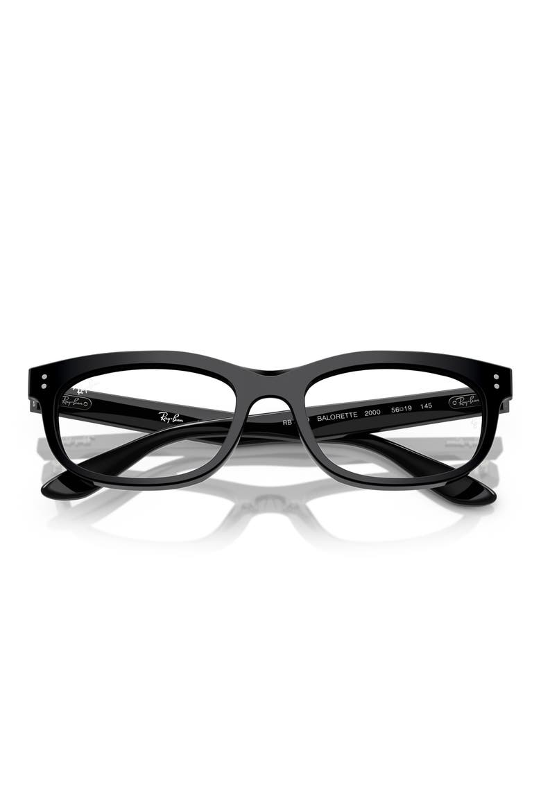 54mm Pillow Optical Glasses, Alternate, color, BLACK