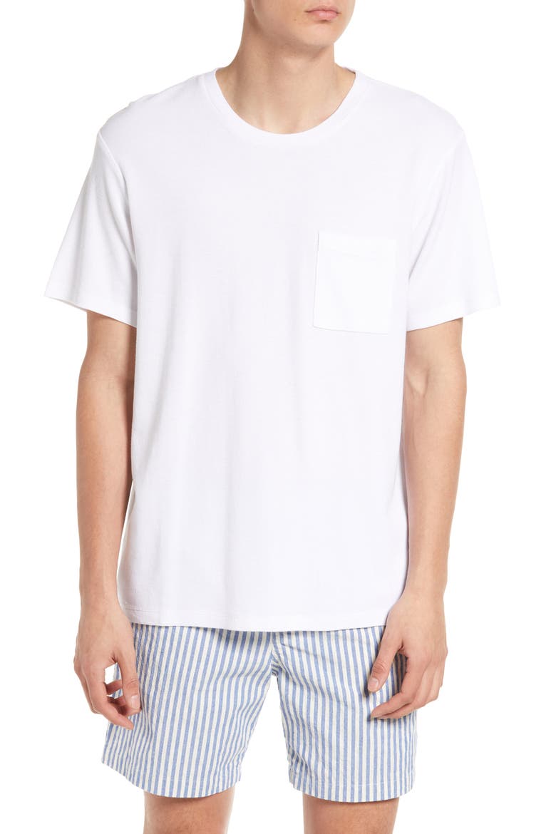 Clive Waffle Knit Tee, Main, color, 001 WHITE