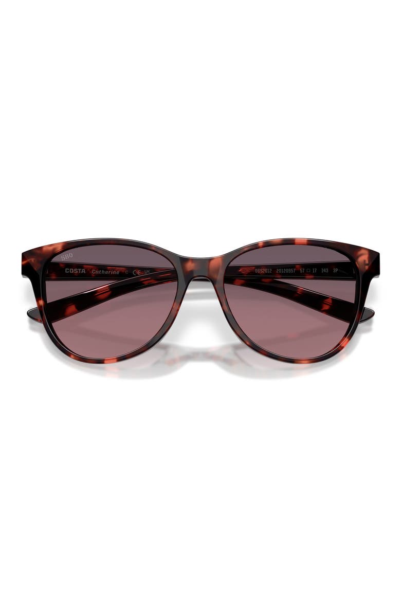 Catherine 57mm Polarized Phantos Sunglasses, Alternate, color, SUNSET TORTOISE / ROSE 580G