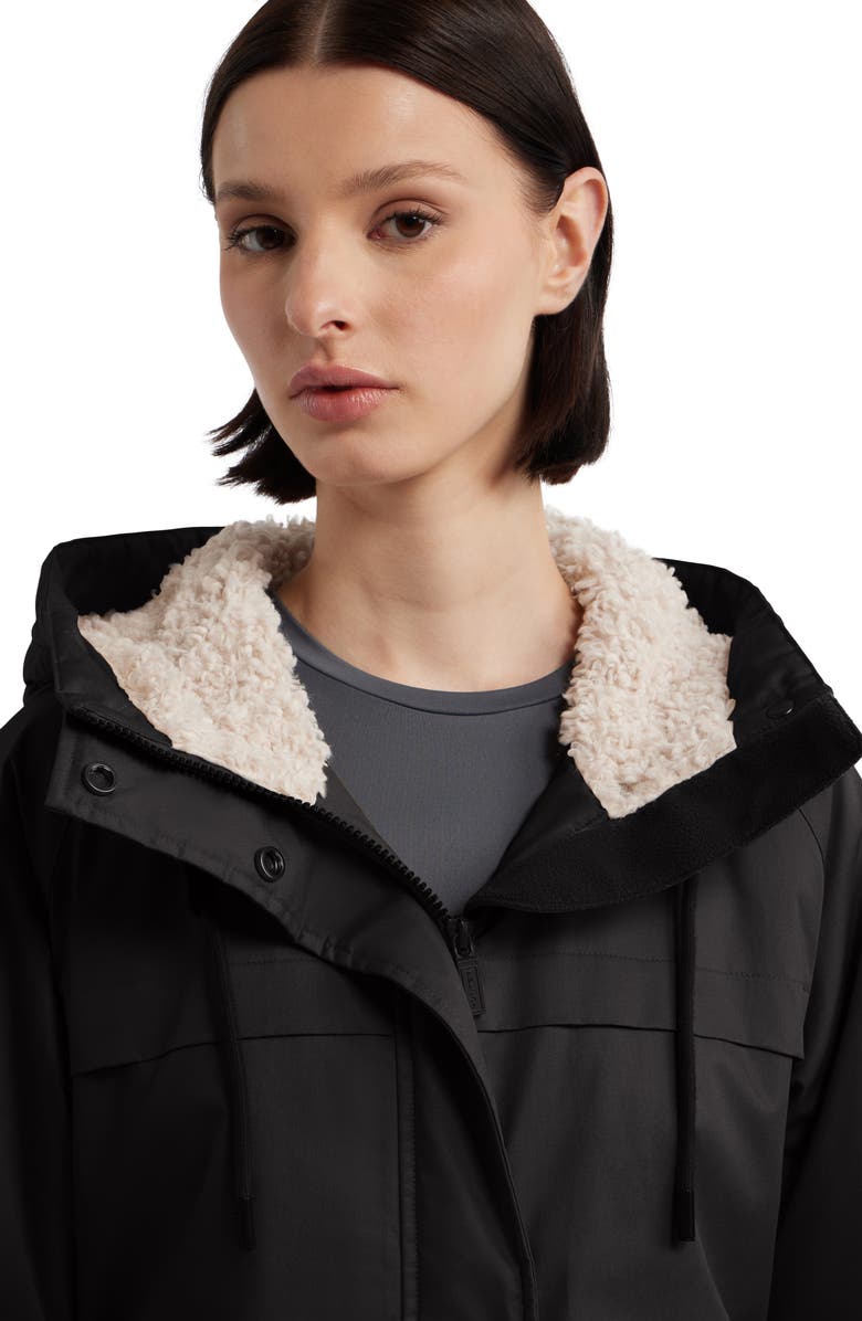 Hunter Jane Hooded Water Repellent Coat, Alternate, color, Black